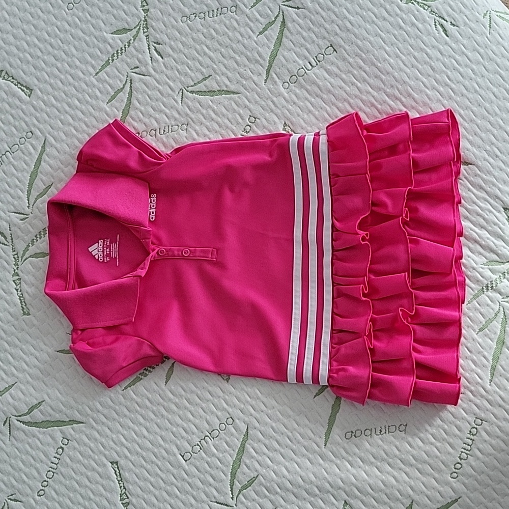 Adidas Toddler Girls 3T Pink Gold/Tennis Dress